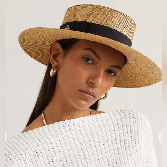 GUCCI SMALL
Grosgrain-trimmed glittered straw hat - Picture 3 of 7
